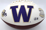 Don James & Warren Moon Autographed Football Washington Huskies "HOF 06" Beckett BAS QR #BS30054