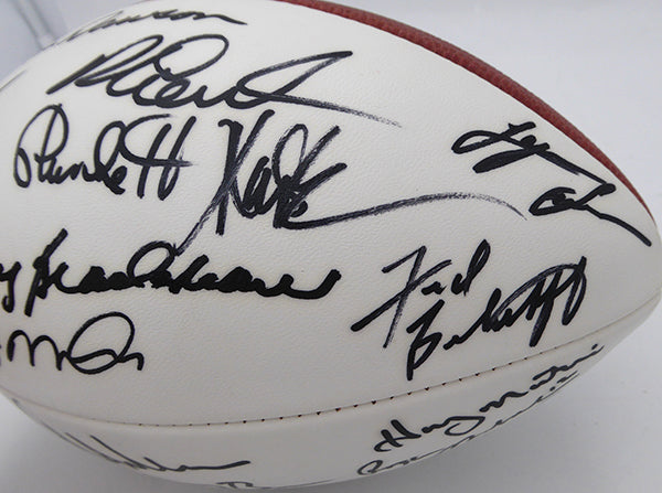 Super Bowl MVP's Autographed Football With 21 Signatures Including Bart Starr, Joe Montana, Terry Bradshaw, Jerry Rice and Troy Aikman Beckett BAS QR #AE16697