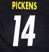 Pittsburgh Steelers George Pickens Autographed Black Custom Jersey Beckett BAS QR #BN16666
