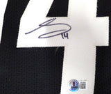Pittsburgh Steelers George Pickens Autographed Black Custom Jersey Beckett BAS QR #BN16666