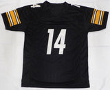 Pittsburgh Steelers George Pickens Autographed Black Custom Jersey Beckett BAS QR #BN16666