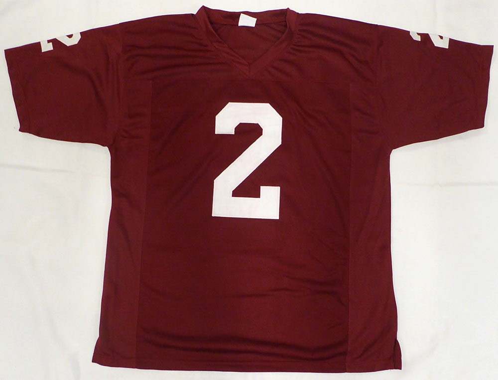 Texas A&M Aggies Johnny Manziel Autographed Red Custom Jersey "Johnny F'ckin Football" JSA #WA390607