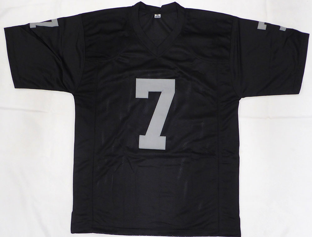Las Vegas Raiders Geno Smith Autographed Black Custom Jersey Beckett BAS QR #2W939521