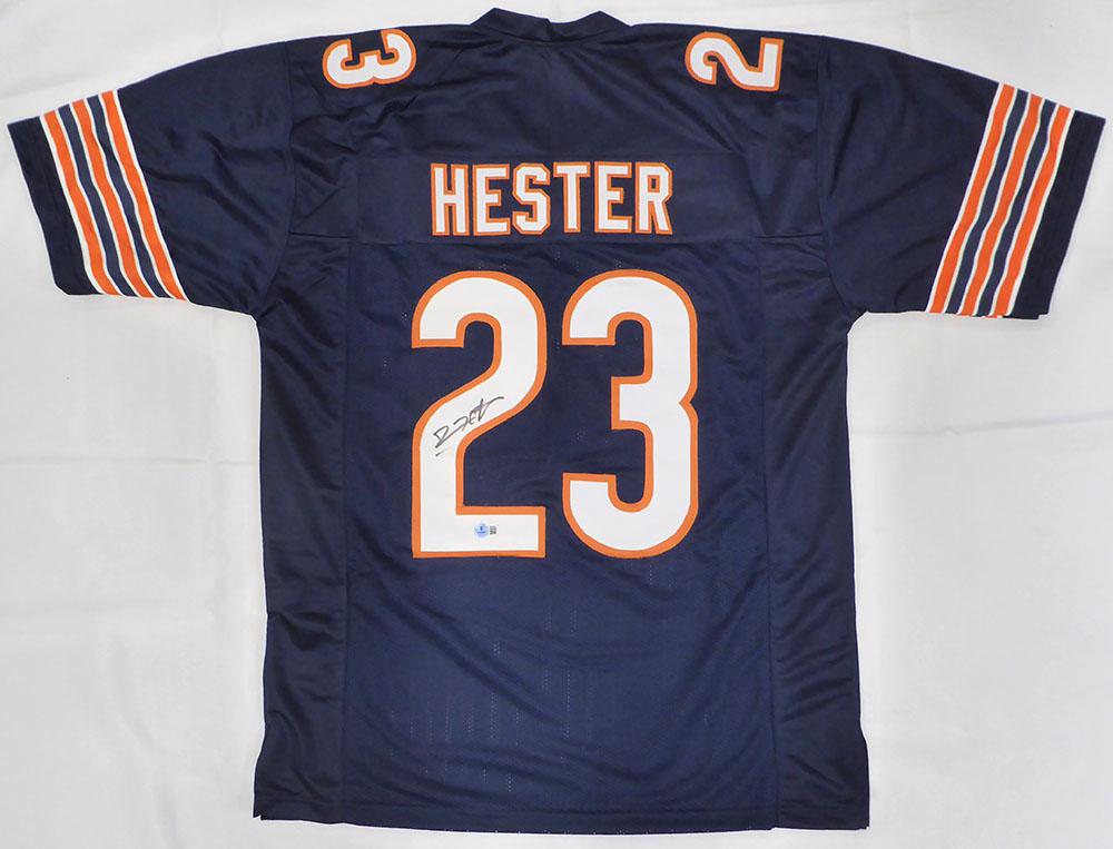 Chicago Bears Devin Hester Autographed Blue Custom Jersey Beckett BAS QR #BS43445