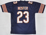 Chicago Bears Devin Hester Autographed Blue Custom Jersey Beckett BAS QR #BS43445