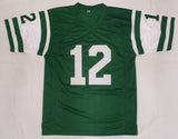 New York Jets Joe Namath Autographed Green Custom Jersey "Willie" Beckett BAS QR #3W324457