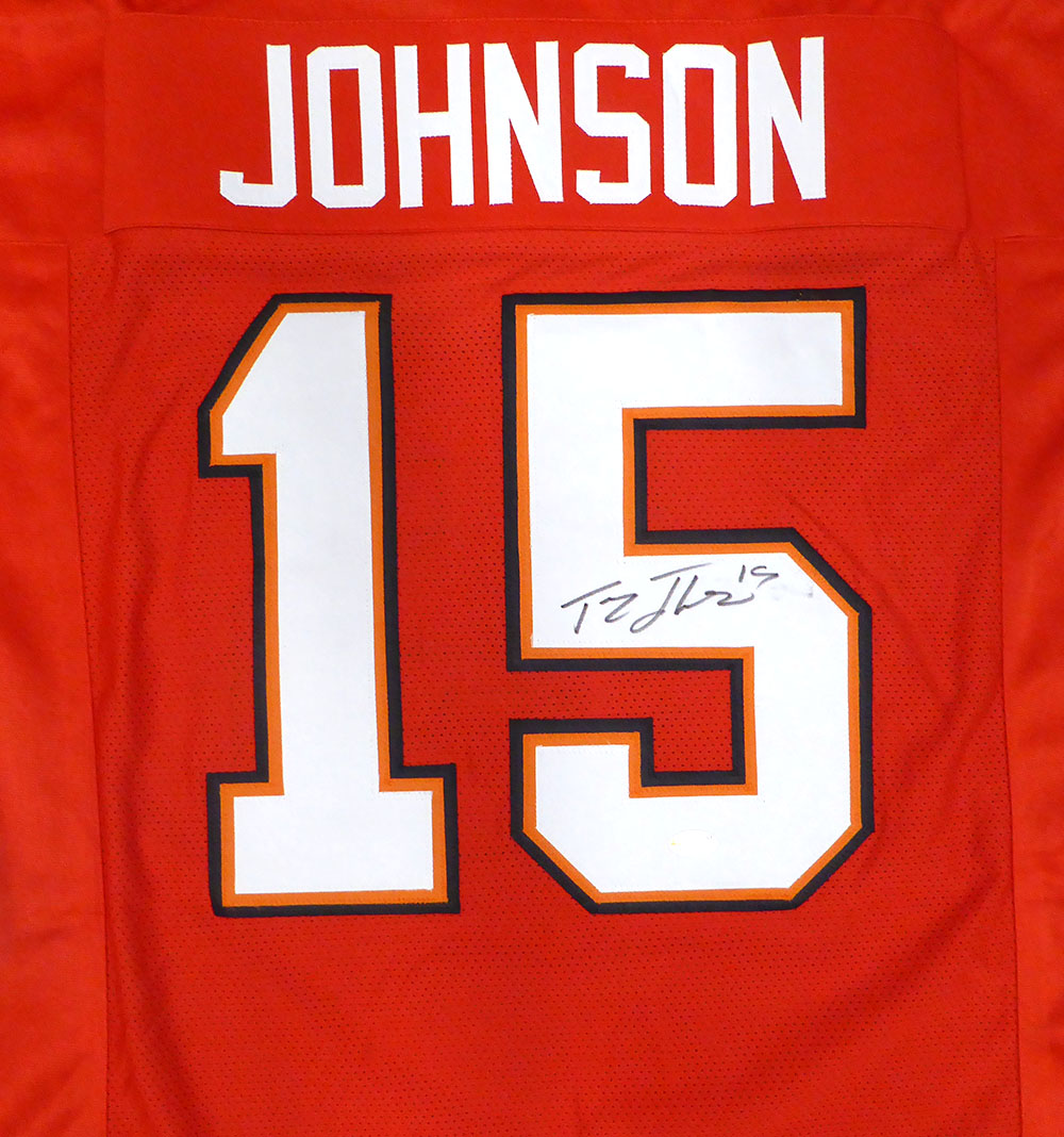 Tampa Bay Buccaneers Tez Johnson Autographed Red Custom Jersey JSA #WC164498