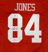 San Francisco 49ers Brent Jones Autographed Red Custom Jersey (Upside down) PSA/DNA #X59702