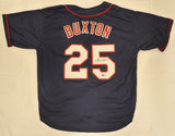 Minnesota Twins Byron Buxton Autographed Blue Custom Jersey Beckett BAS QR #1W668593
