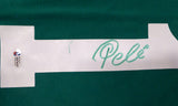 New York Cosmos Pele Autographed Green Custom Jersey Beckett BAS #X87619