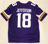 Minnesota Vikings Justin Jefferson Autographed Purple Nike Jersey Beckett BAS QR #1W516418