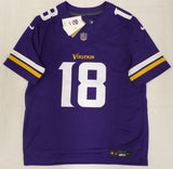 Minnesota Vikings Justin Jefferson Autographed Purple Nike Jersey Beckett BAS QR #1W516418