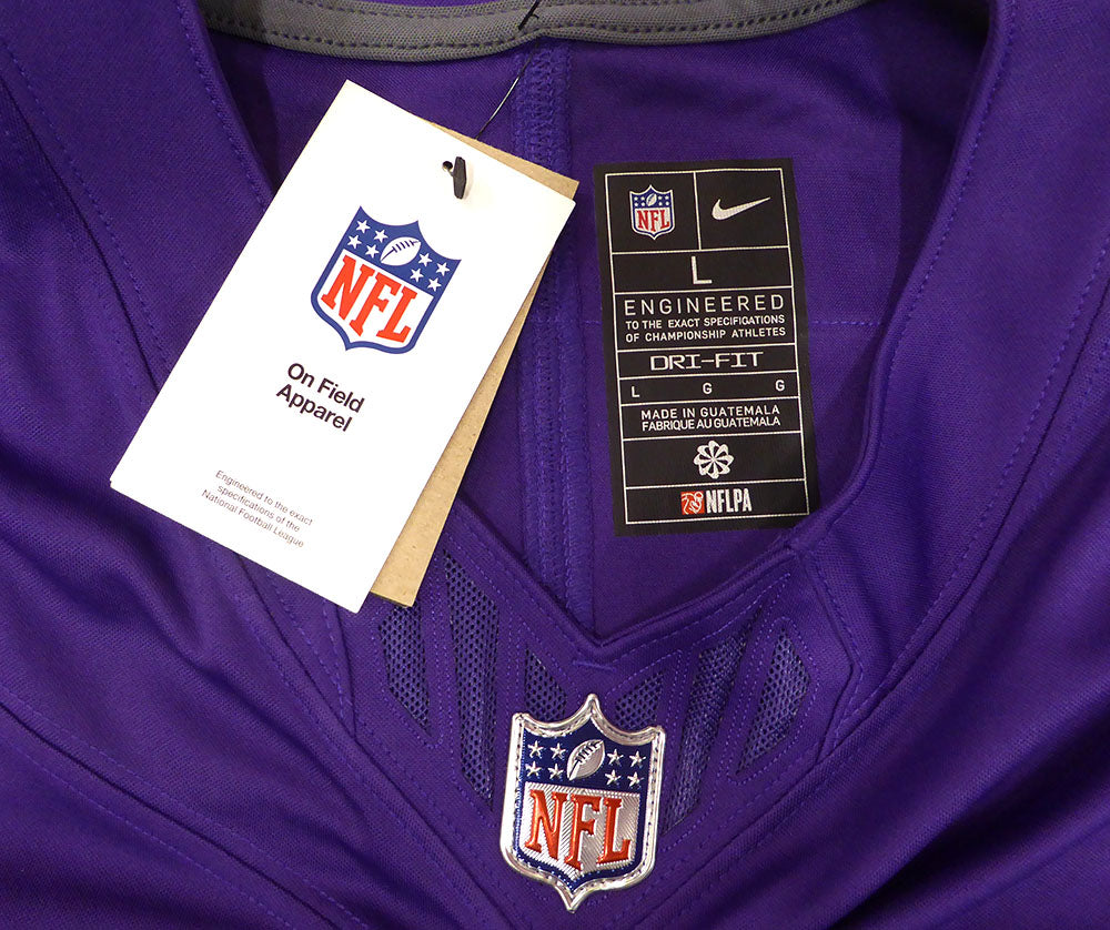 Minnesota Vikings Justin Jefferson Autographed Purple Nike Jersey Beckett BAS QR #1W516418