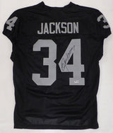 Oakland Raiders Bo Jackson Autographed Black Custom Jersey Beckett BAS QR #2W915997