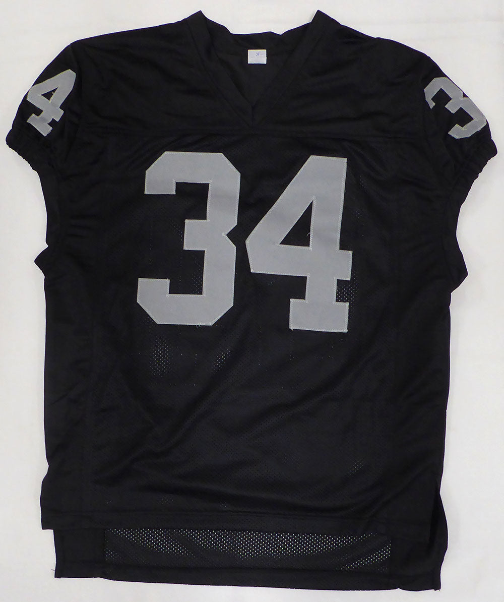 Oakland Raiders Bo Jackson Autographed Black Custom Jersey Beckett BAS QR #2W915997