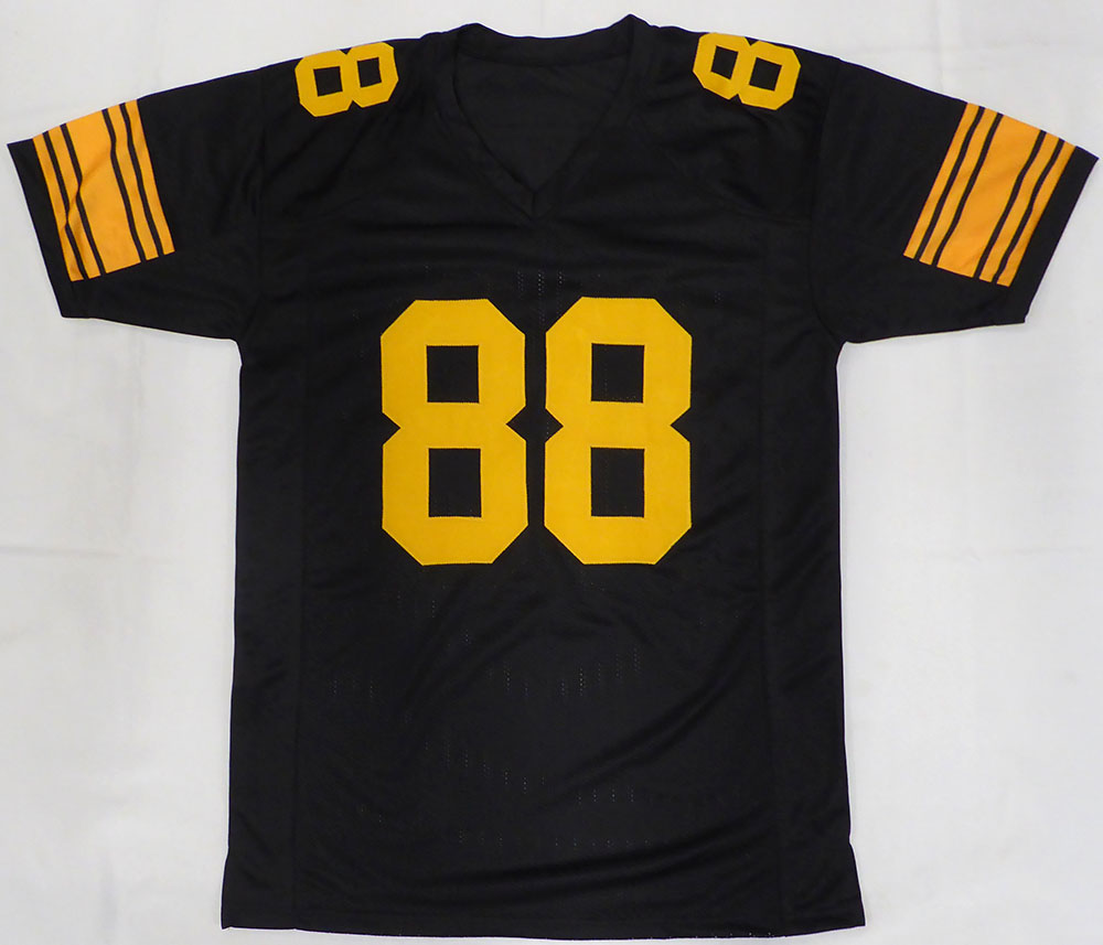 Pittsburgh Steelers Pat Freiermuth Autographed Black Custom Jersey Beckett BAS QR #WZ58523