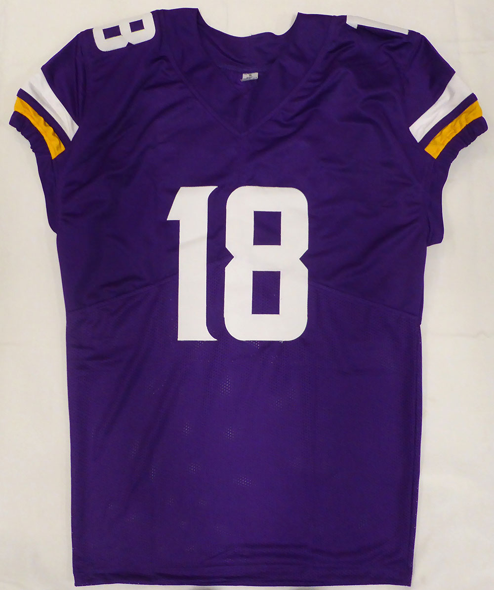 Minnesota Vikings Justin Jefferson Autographed Purple Custom Jersey Beckett BAS QR #1W516680