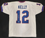 Buffalo Bills Jim Kelly Autographed White Custom Jersey Beckett BAS QR #WS57490