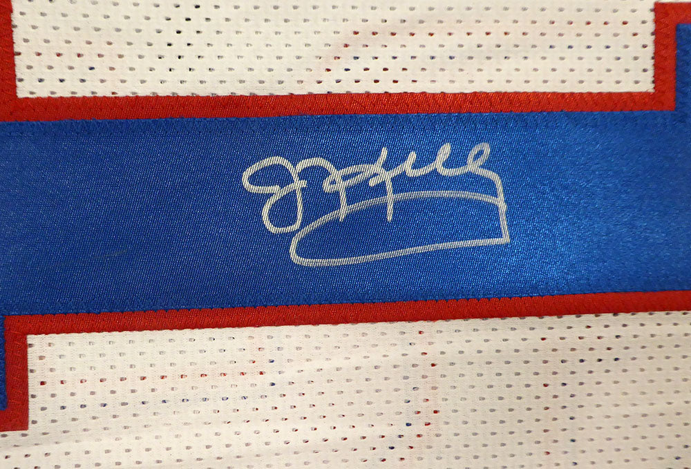 Buffalo Bills Jim Kelly Autographed White Custom Jersey Beckett BAS QR #WS57490