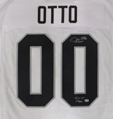Oakland Raiders Jim Otto Autographed White Custom Jersey "HOF 1980" GTSM Holo SKU #266447