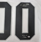 Oakland Raiders Jim Otto Autographed White Custom Jersey "HOF 1980" GTSM Holo SKU #266447