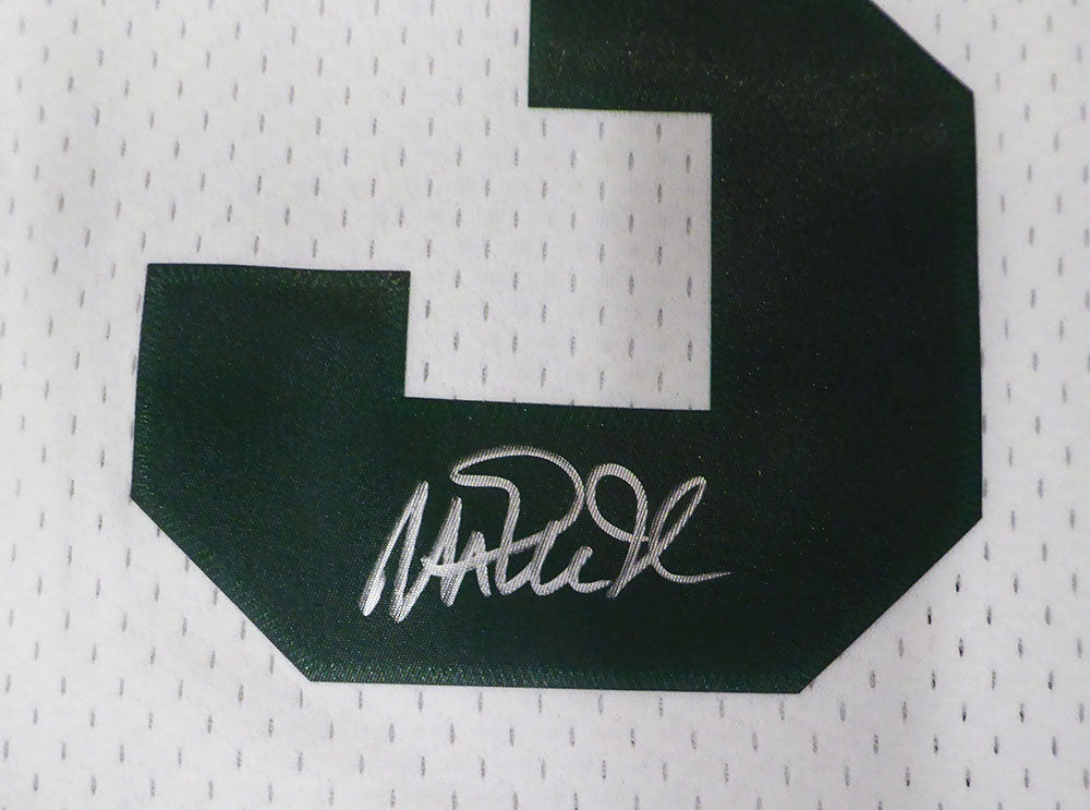 Michigan State Spartans Magic Johnson Autographed White Mitchell & Ness Jersey (Misspelled) Beckett BAS QR #4W062607