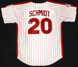 Philadelphia Phillies Mike Schmidt Autographed White Custom Jersey "548 HR" JSA #WIT061359
