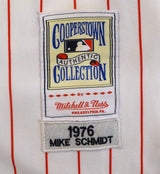 Philadelphia Phillies Mike Schmidt Autographed White Custom Jersey "548 HR" JSA #WIT061359