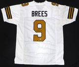 New Orleans Saints Drew Brees Autographed White Custom Jersey Beckett BAS QR #1W519438