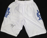 Jon Jones Autographed White Custom MMA Trunks Beckett BAS QR #WJ76305