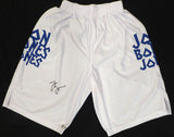 Jon Jones Autographed White Custom MMA Trunks Beckett BAS QR #WJ76302