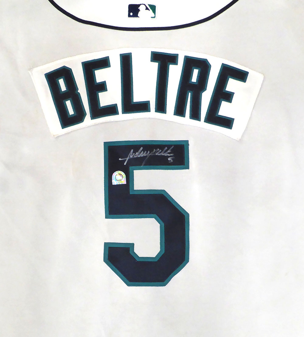 Seattle Mariners Adrian Beltre Autographed Authentic White Majestic Jersey MLB Holo #MY00255225