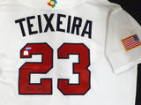 WBC Team USA Mark Teixeira Autographed White Authentic Majestic Jersey MLB Holo #MT00727885