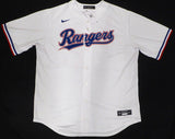 Texas Rangers Evan Carter Autographed White Nike Jersey Beckett BAS QR #W871448