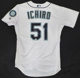 Seattle Mariners Ichiro Suzuki Autographed White Authentic Majestic Jersey MLB Holo #JD345231