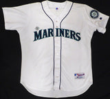 Seattle Mariners Edgar Martinez Autographed White Authentic Russell Jersey MLB Holo #M00214801
