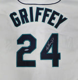 Seattle Mariners Ken Griffey Jr. Autographed White Authentic Russell Jersey UDA Holo #BAF95495