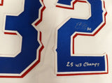 Texas Rangers Evan Carter Autographed White Nike Jersey "23 WS Champs" Beckett BAS QR #1W039286