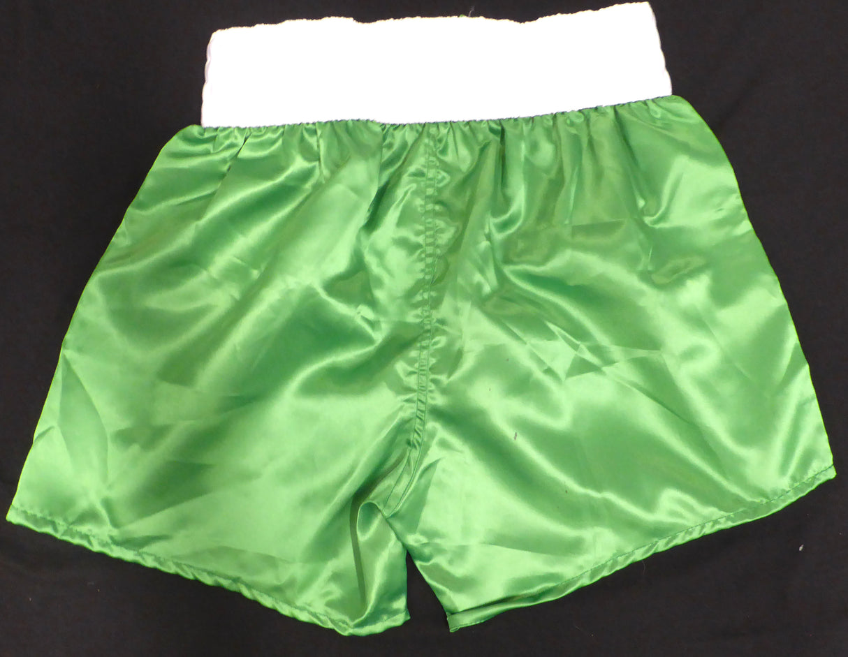 Joe Frazier Autographed Green Everlast Boxing Trunks "Smokin" Beckett BAS QR #BU86957