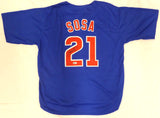 Chicago Cubs Sammy Sosa Autographed Blue Jersey Beckett BAS QR #3W369427