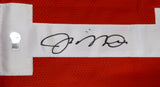 San Francisco 49ers Joe Montana Autographed Red Jersey Beckett BAS QR #BR51655