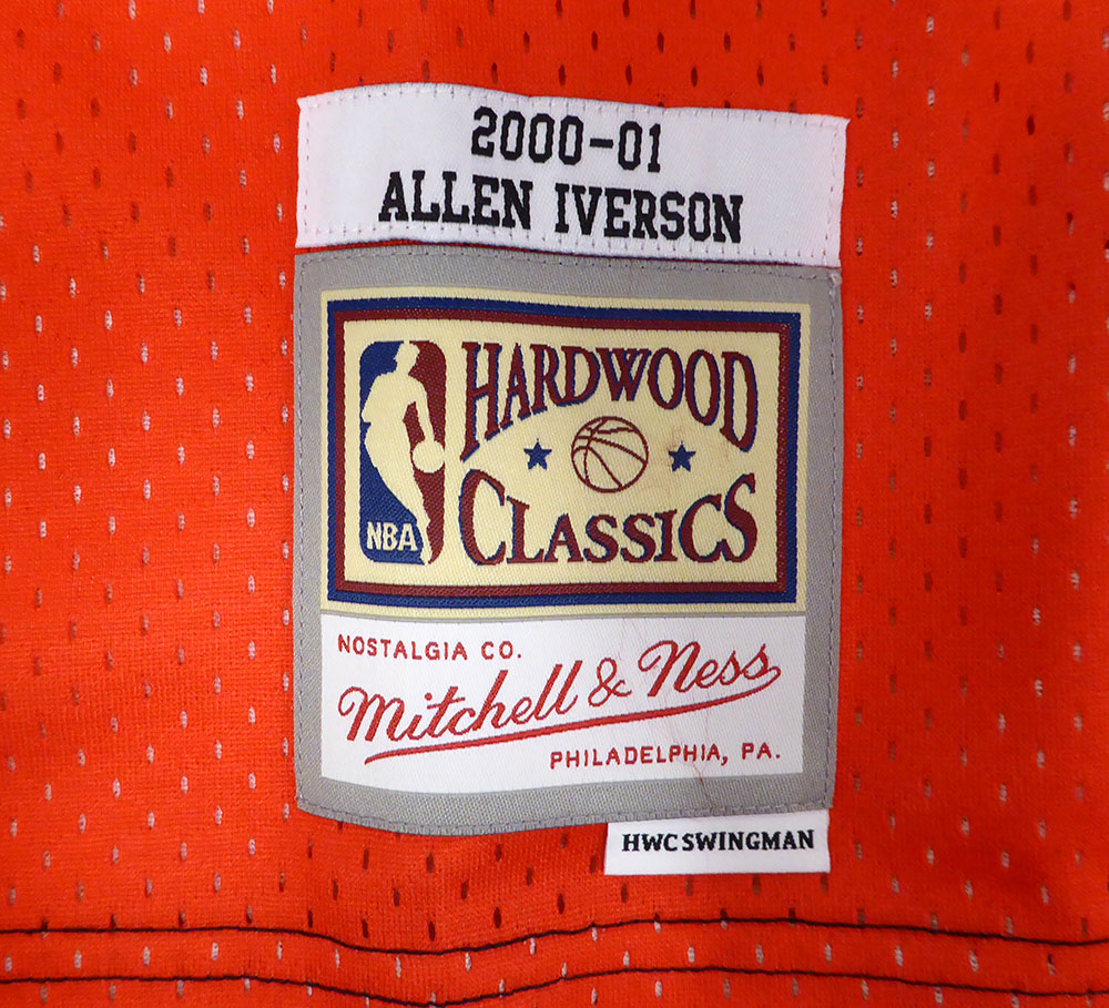 Phildelphia 76ers Allen Iverson Autographed Red Authentic Mitchell & Ness Jersey Beckett BAS QR #3W343993