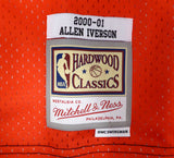 Phildelphia 76ers Allen Iverson Autographed Red Authentic Mitchell & Ness Jersey Beckett BAS QR #3W343993