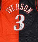 Phildelphia 76ers Allen Iverson Autographed Red Authentic Mitchell & Ness Jersey Beckett BAS QR #3W343996