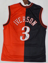Phildelphia 76ers Allen Iverson Autographed Red Authentic Mitchell & Ness Jersey Beckett BAS QR #3W343996
