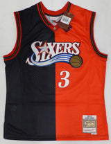 Phildelphia 76ers Allen Iverson Autographed Red Authentic Mitchell & Ness Jersey Beckett BAS QR #3W343996