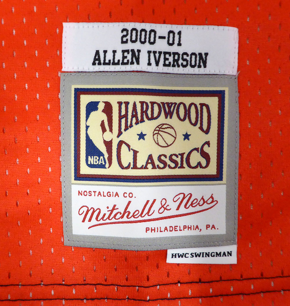 Phildelphia 76ers Allen Iverson Autographed Red Authentic Mitchell & Ness Jersey Beckett BAS QR #3W343996