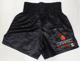 Mike Tyson Autographed Black Trunks "HOF 2011" Beckett BAS QR #BU86956