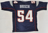 New England Patriots Teddy Bruschi Autographed Blue Jersey Beckett BAS QR #W959708