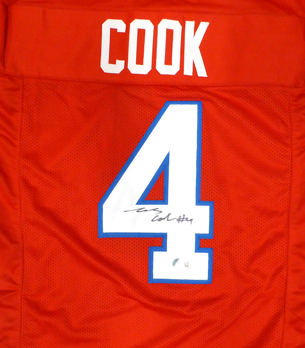 Buffalo Bills James Cook Autographed Red Jersey Beckett BAS QR #BL53047